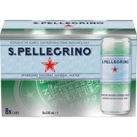 San Pellegrino Sparkling Natural Mineral Water Slim Cans