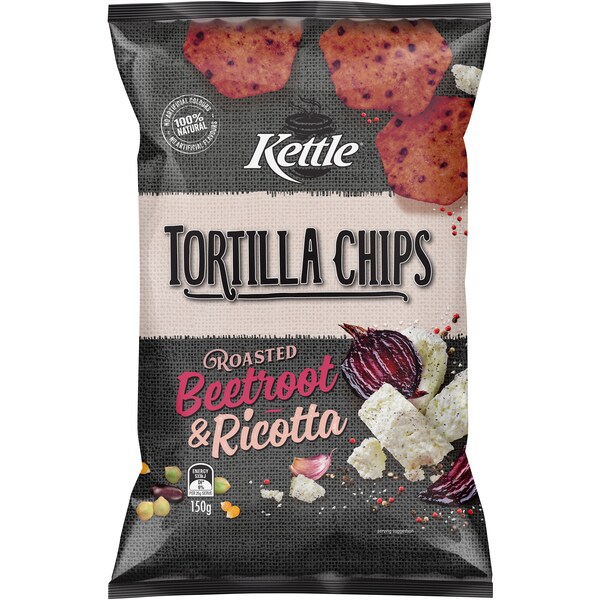 Kettle Tortilla Chips Beetroot & Ricotta 150g