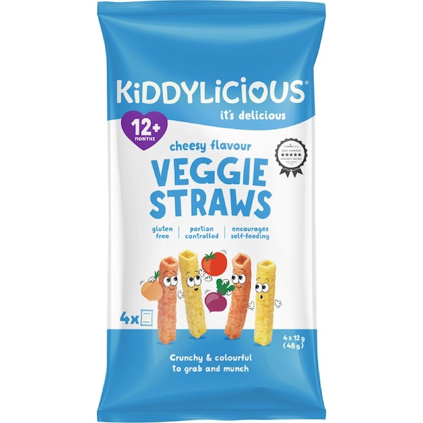Kiddylicious Veggie Straws Cheesy 4 pack