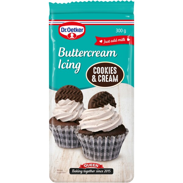 Queen Buttercream Icing Cookies & Cream 300g