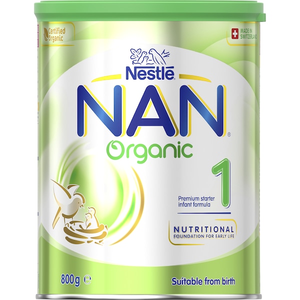Nestle Nan Organic 1 Starter 0-6 Months Baby Formula Powder 800g