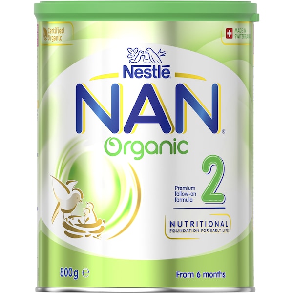 Nestle Nan Organic 2 Follow-On 6-12 Months Baby Formula Powder 800g