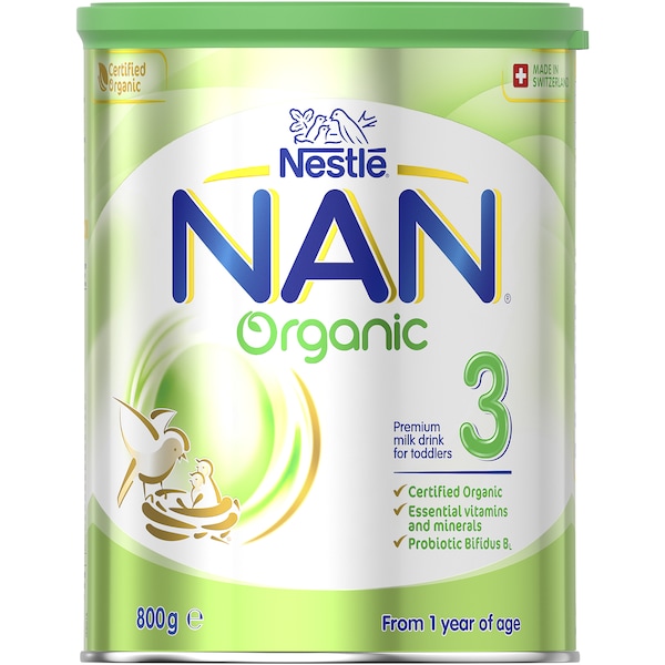 Nestle Nan Organic 3 Toddler 12+ Months Milk Formula Powder 800g