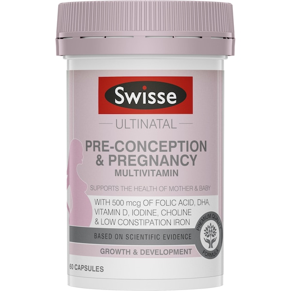 Swisse Preconception & Pregnancy Vitamins 60 Capsules
