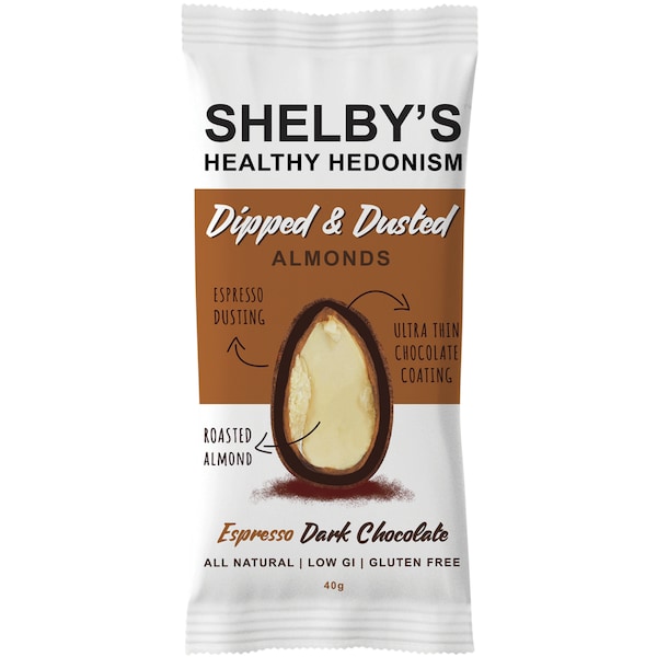 Shelby's Almonds Dark Chocolate & Espresso 40g