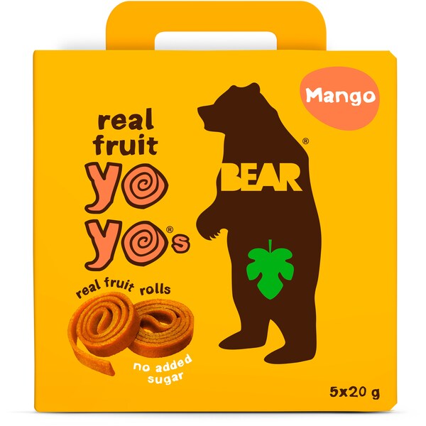 Bear Nibbles Fruit Rolls Mango 5 pack