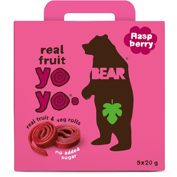 Bear Nibbles Fruit Rolls Raspberry 5 pack