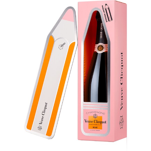 Veuve Clicquot Champagne Rose With Magnet Message 750ml