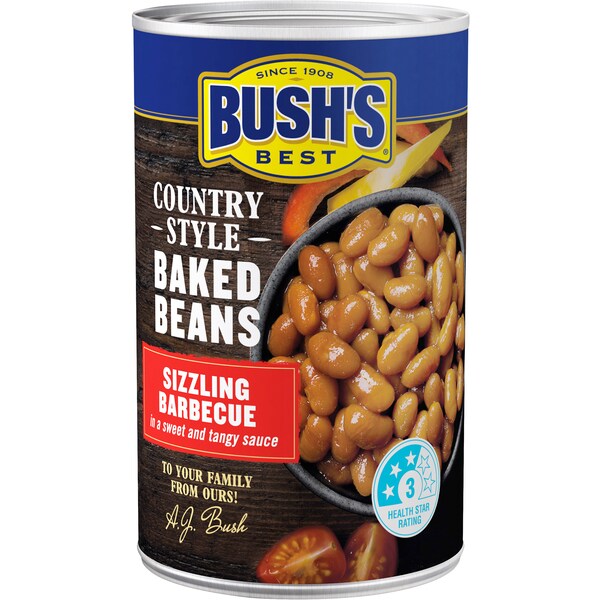 Bush's Best Baked Beans Sizzling BBQ 454g