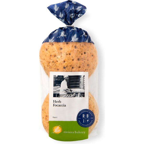 Riviera Bakery Herb Focaccia 4 pack