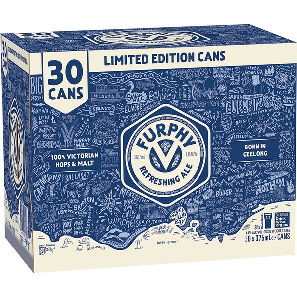 Furphy Refreshing Ale Can 375mL x 30 case