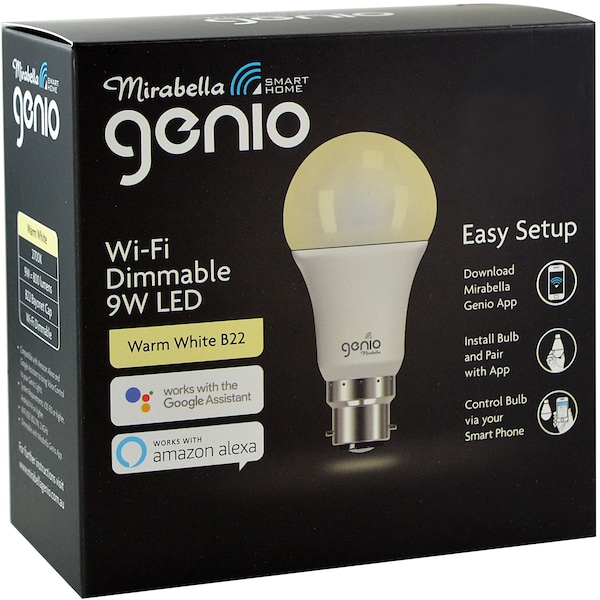 Mirabella Genio Led Bc 9w Warm White Each