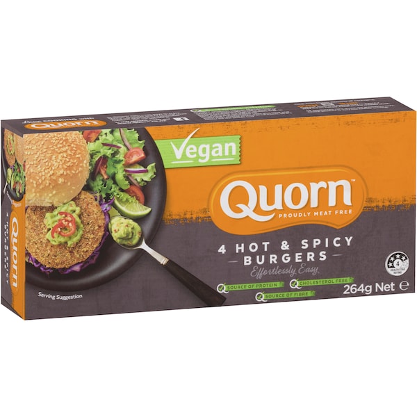 Quorn Hot & Spicy Burgers 4 Pack
