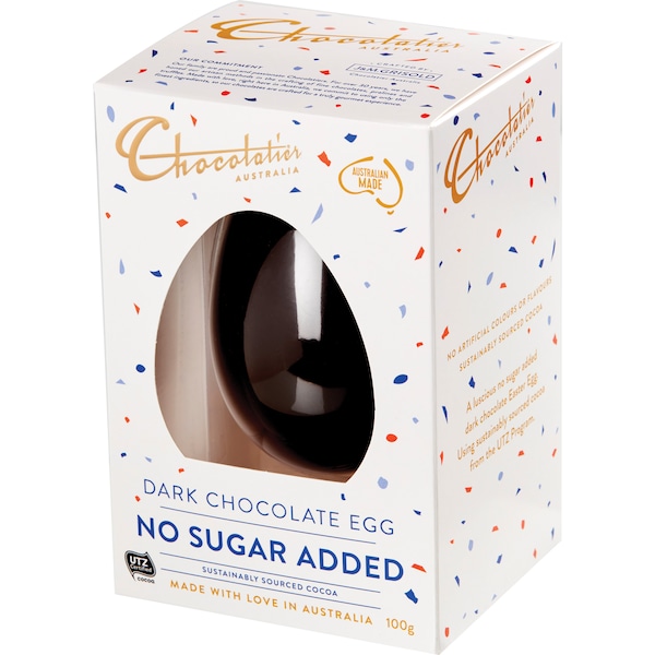 Chocolatier No Sugar Dark Chocolate Easter Egg 100g