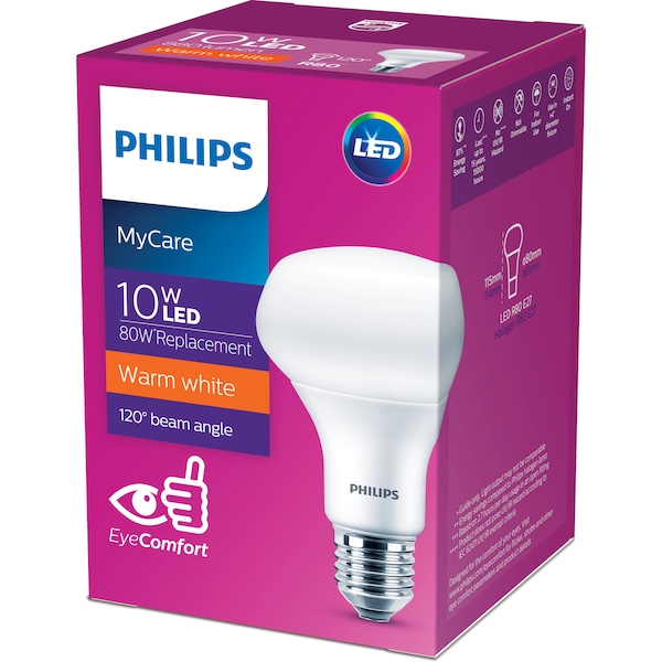 Philips 10w r80 Led Reflector Globe Warm White Each