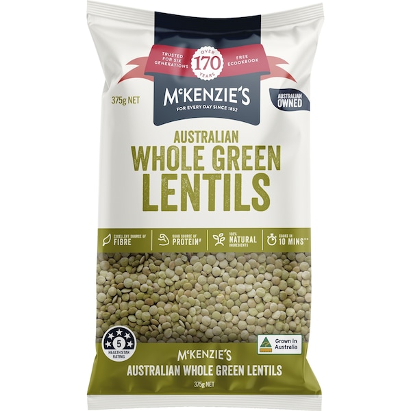 McKenzie's Lentils Whole Green 375g
