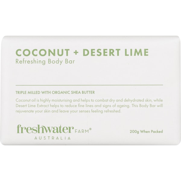 Freshwater Farm Australia Coconut & Desert Lime Refreshing Body Bar 200g