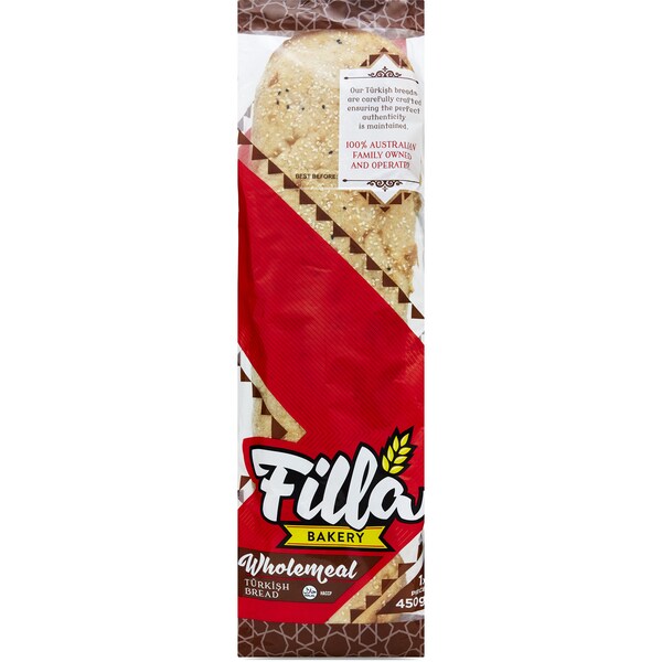 Filla Bakery Wholemeal Pide Each