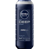Nivea Men Deep 3 In 1 Shower Gel & Body Wash