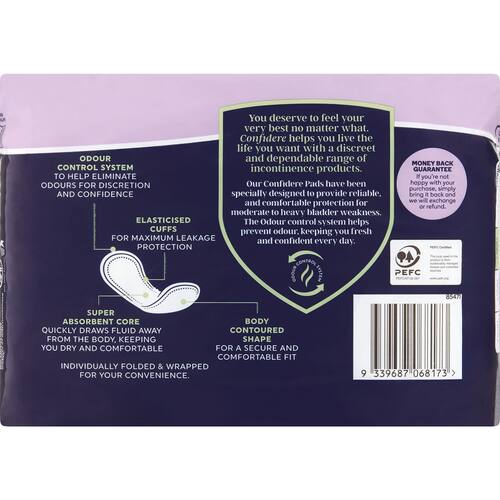 Confidere Incontinence Extra Plus Pads 10 Pack bunch