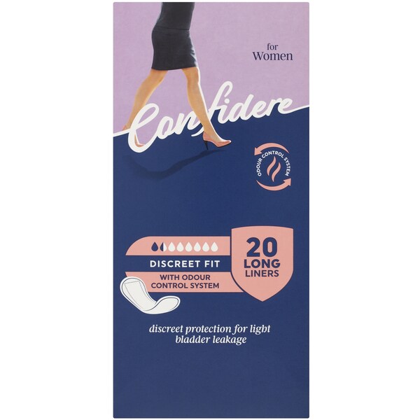 Confidere Incontinence Liner Long 20 pack
