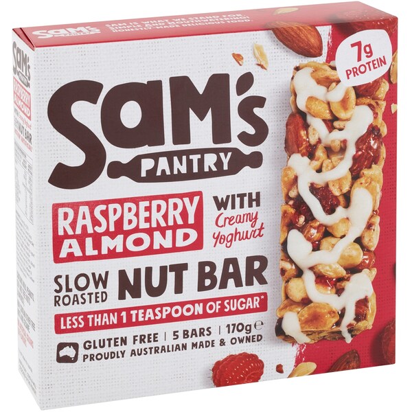 Sam's Pantry Raspberry Almond Nut Bar 5 pack