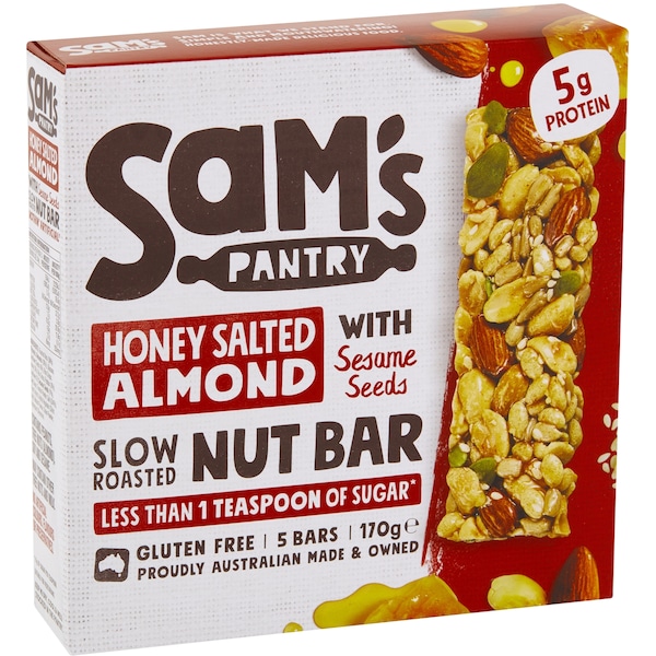 Sam's Pantry Honey Salted Almond Nut Bar 5 pack