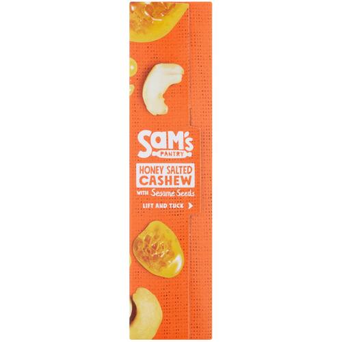 Sams Pantry Honey Salted Cashew Nut Bar 5pk 170g bunch