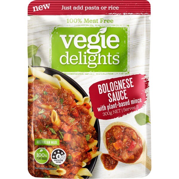 Vegie Delights Bolognese Sauce Plant-Based Mince 300g