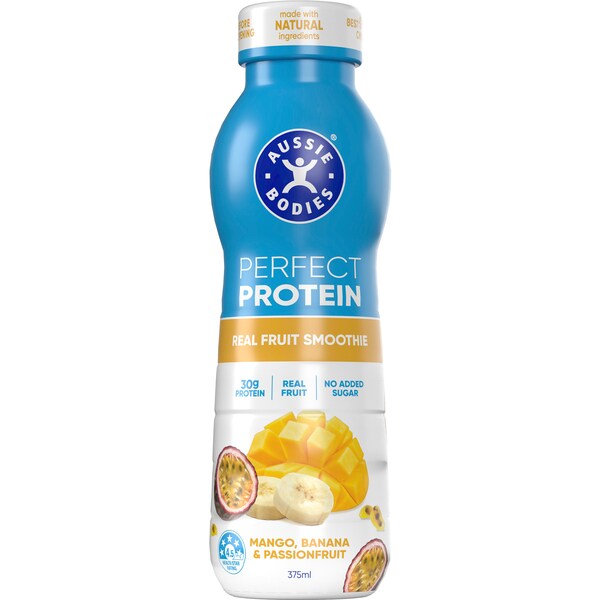 Aussie Bodies Protein Smoothie Mango Banana Passionfruit 375ml