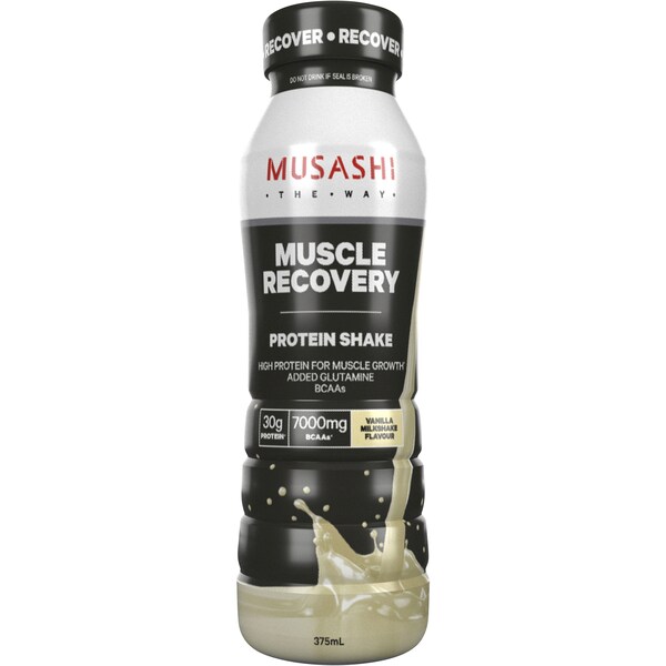 Musashi Muscle Recovery Protein Shake Vanilla Milkshake 375ml