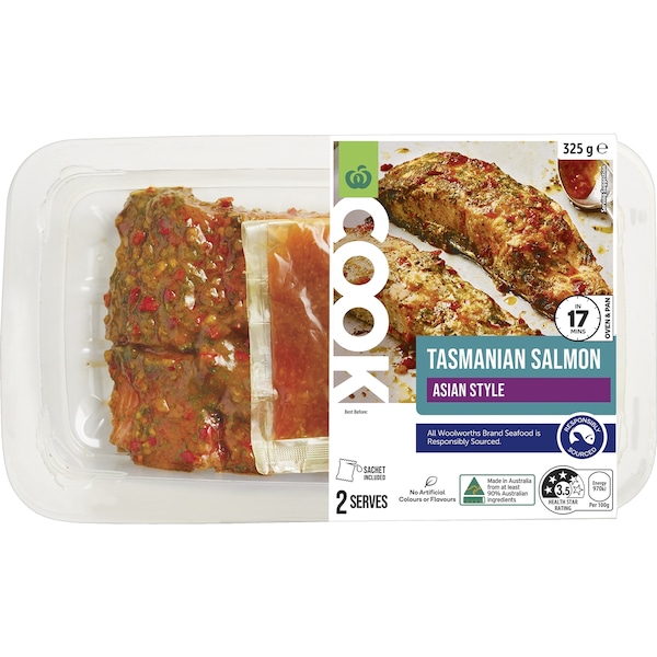 Woolworths Cook Asian Style Salmon Portions 325g