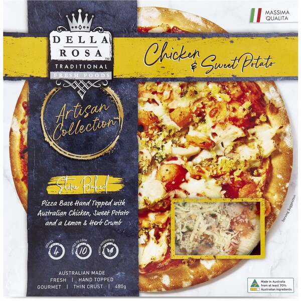 Della Rosa Chicken & Sweet Potato Pizza 480g