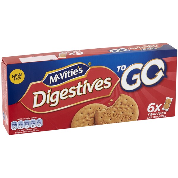 McVitie's Digestive To Go Original 6 pack