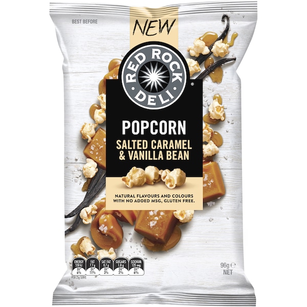 Red Rock Deli Popcorn Vanilla & Salted Caramel 96g