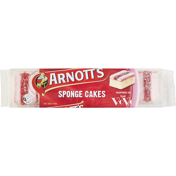 Arnott's Sponge Cake Iced Vovo 200G