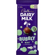 Cadbury Dairy Milk Bubbly Mint Chocolate Block