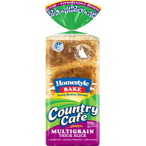 Homestyle Bake Country Cafe Thick Multigrain Sliced Bread 850g