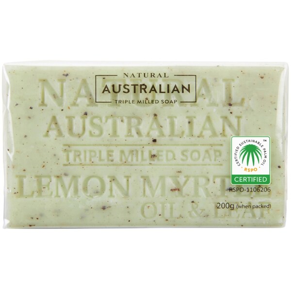 NATM Soap Lemon Myrtle Oil & Leaf 200g