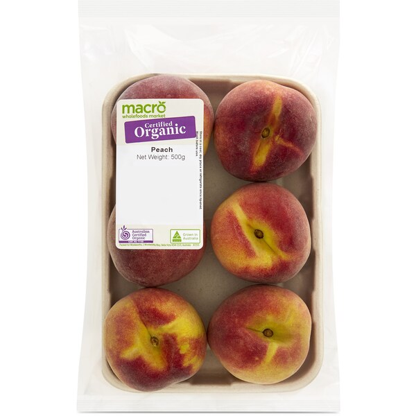 Macro Organic Yellow Peaches Pre Packed 500g