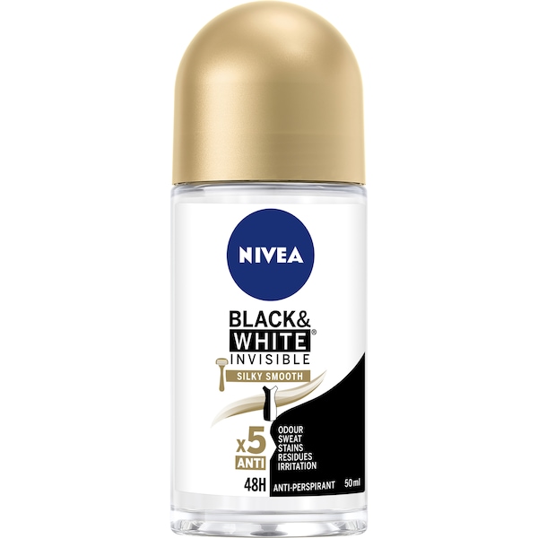 Nivea Black & White Roll On Antiperspirant Deodorant 50mL