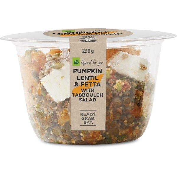 Woolworths Good To Go Pumpkin Lentil & Fetta With Tabbouleh Salad 230g