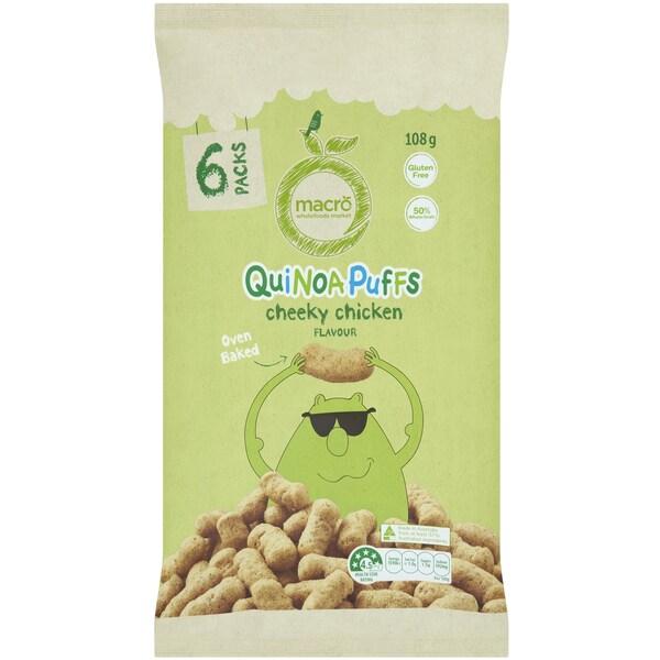 Macro Quinoa Puffs Cheeky Chicken 6 Pack