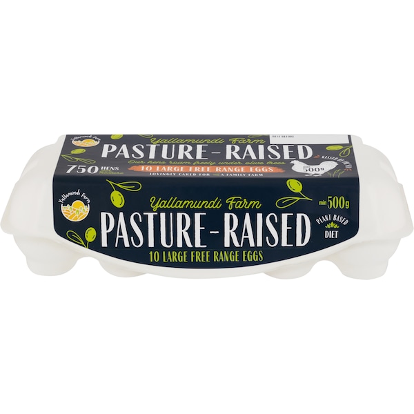 Yallamundi Farm 10 Large Free Range Eggs 500g