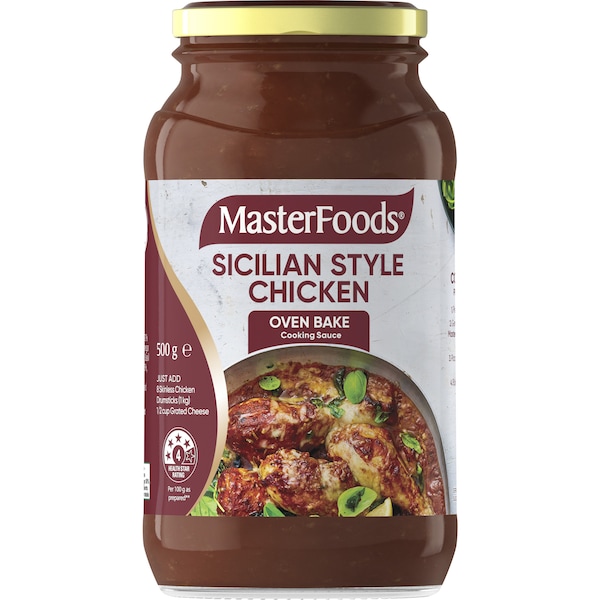 MasterFoods Oven Bake Cooking Sauce Sicilian Style Chicken 500g
