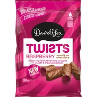 Darrell Lea Liqourice Twist Milk Chocolate Raspberry