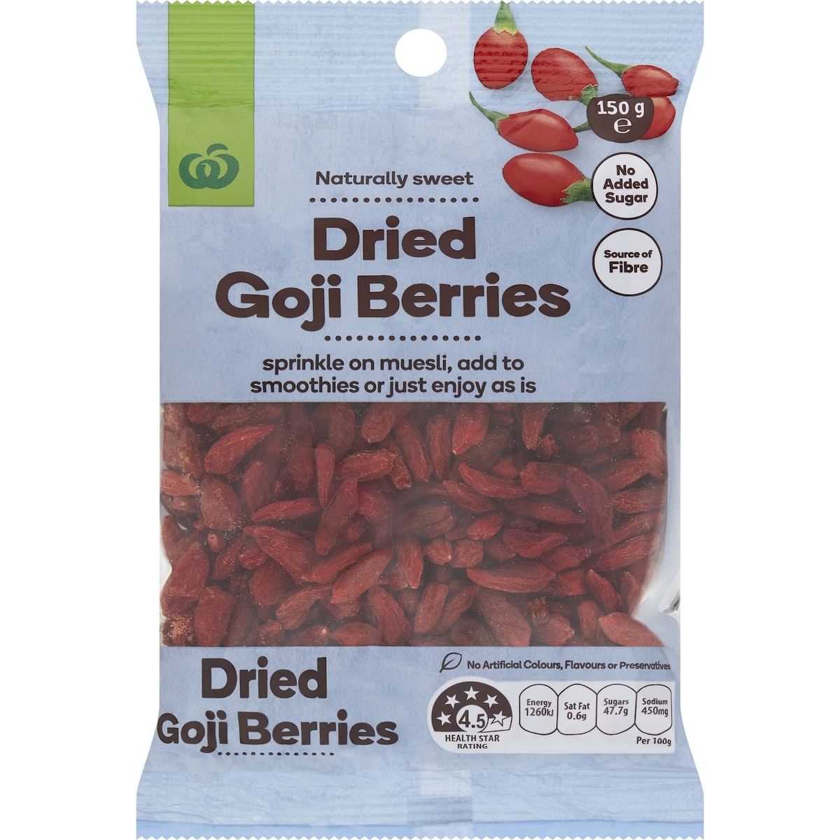 Woolworths Dried Goji Berries 150g bunch