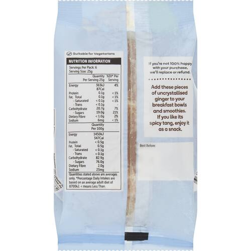 Woolworths Uncrystallised Ginger 150g bunch