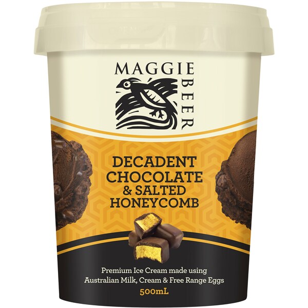 Maggie Beer Decadent Chocolate & Salted Honeycomb Ice Cream 500mL