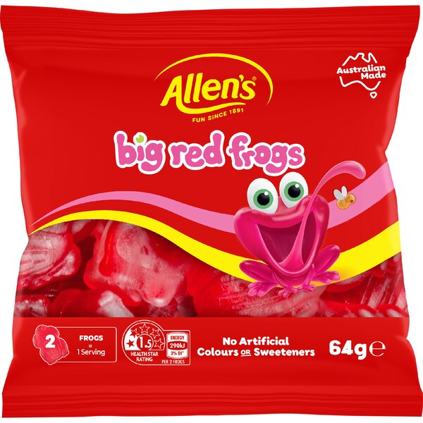 Allen's Frogs Alive Lollies 64g
